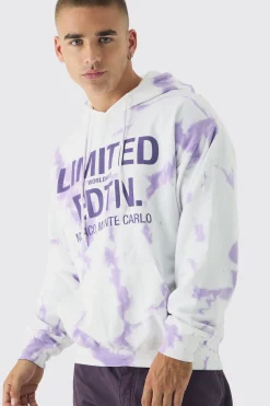 Oversized Tie Dye Limited Edtn Hoodie | BoohooMAN UK