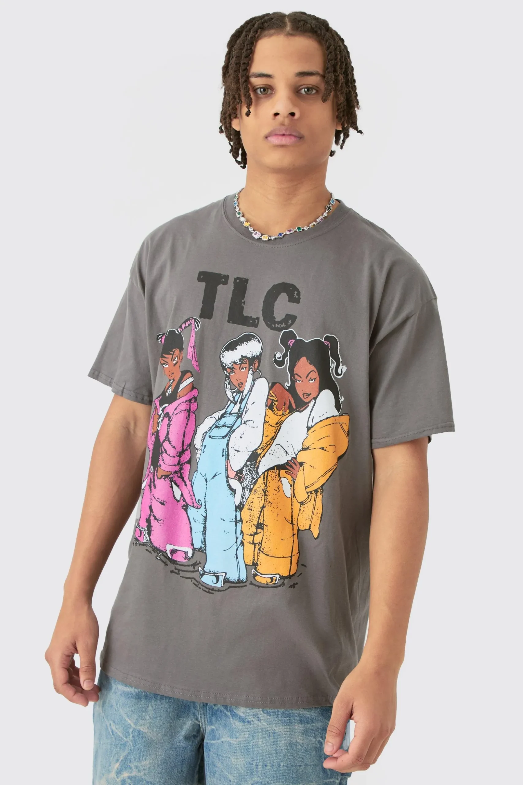 Oversized TLC Wash License T-shirt | BoohooMAN UK