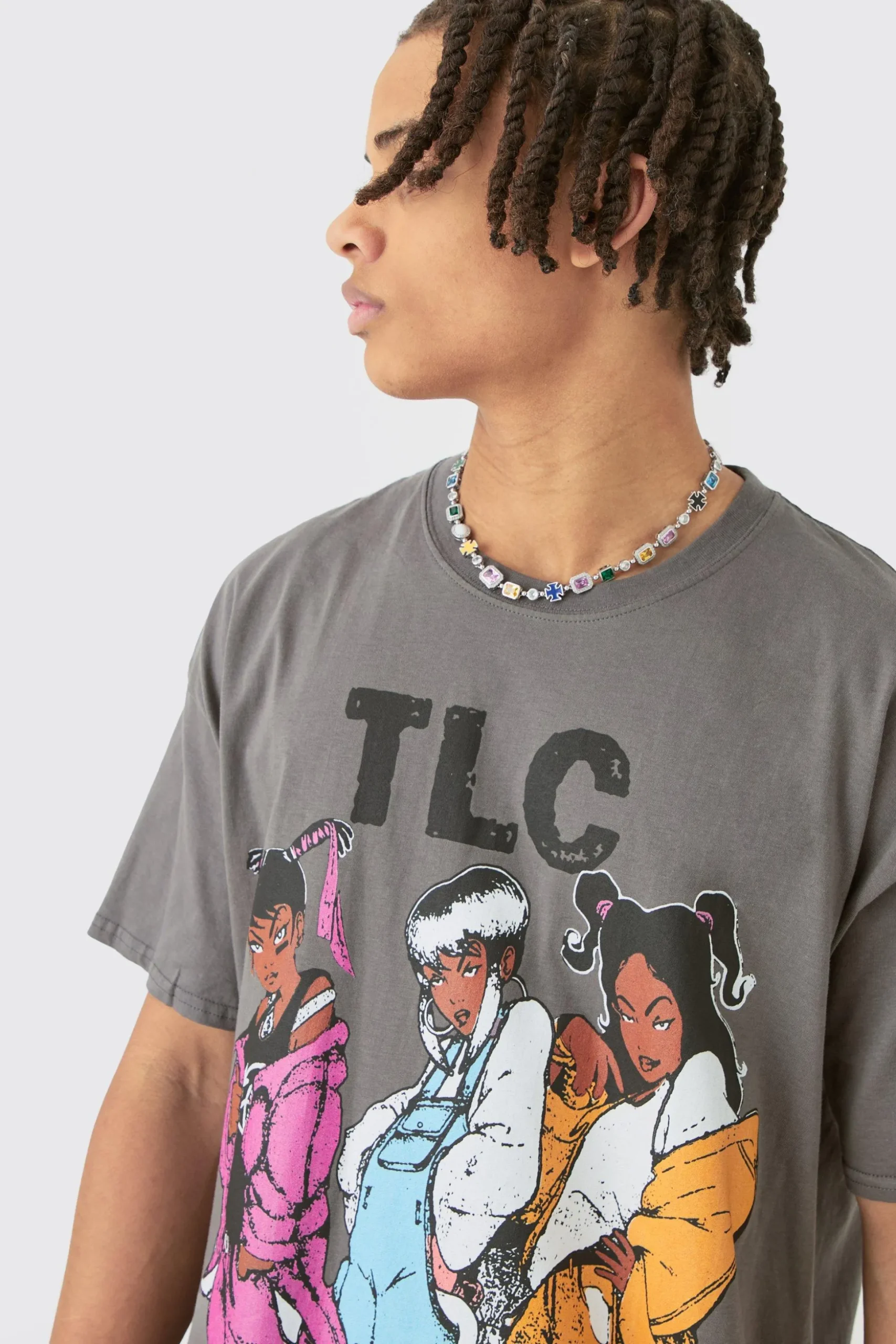 Oversized TLC Wash License T-shirt | BoohooMAN UK