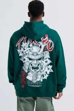Oversized Tokyo Graphic Hoodie | BoohooMAN UK