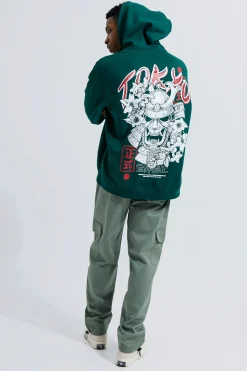 Oversized Tokyo Graphic Hoodie | BoohooMAN UK
