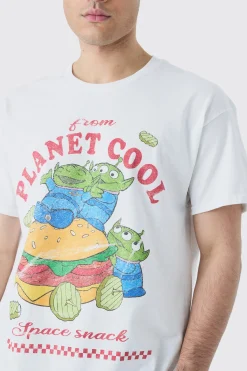 Oversized Toy Story Alien License T-shirt | BoohooMAN UK