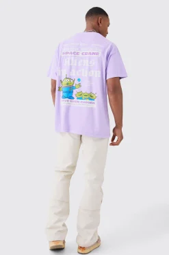 Oversized Toy Story Wash Alien License T-shirt | BoohooMAN UK