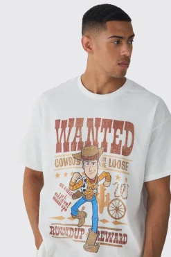 Oversized Toy Story Woody Disney License Print T-shirt | BoohooMAN UK