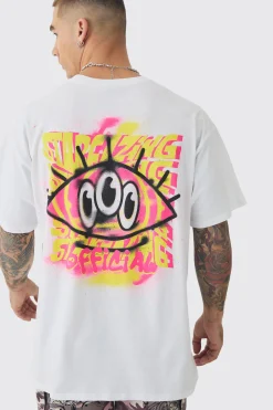 Oversized Trippy Print T-shirt | BoohooMAN UK