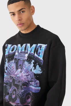 Oversized Truck Graphic Sweatshirt | BoohooMAN UK