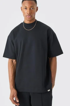 Oversized T-shirt & Relaxed Jogger Interlock Set | BoohooMAN UK
