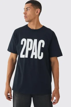 Oversized Tupac License Print T-Shirt | BoohooMAN UK