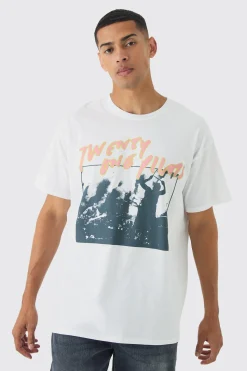 Oversized Twenty One Pilots Band License Print T-Shirt | BoohooMAN UK