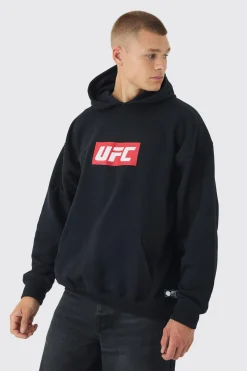 Oversized UFC License Print Hoodie | BoohooMAN UK