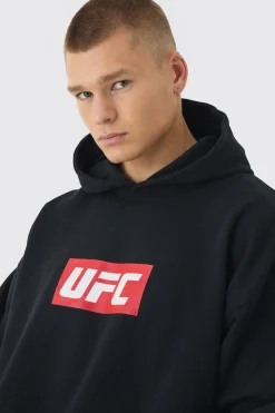 Oversized UFC License Print Hoodie | BoohooMAN UK