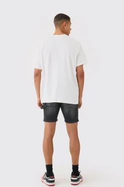 Oversized Usa Rolling Stones Band License T-shirt | BoohooMAN UK