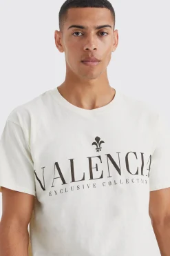 Oversized Valencia Print T-shirt | BoohooMAN UK