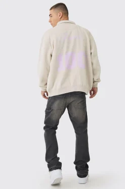 Oversized Varsity BHM Embroidered Jersey Bomber Jacket | BoohooMAN UK