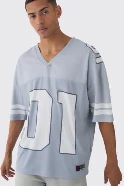 Oversized Varsity Mesh Top | BoohooMAN UK