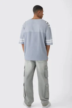 Oversized Varsity Mesh Top | BoohooMAN UK