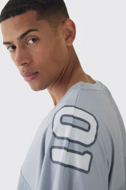 Oversized Varsity Mesh Top | BoohooMAN UK