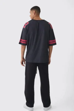 Oversized Varsity Mesh Top | BoohooMAN UK