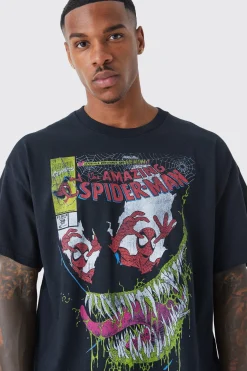 Oversized Venom License T-shirt | BoohooMAN UK