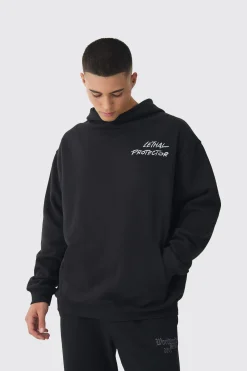 Oversized Venon License Print Hoodie | BoohooMAN UK