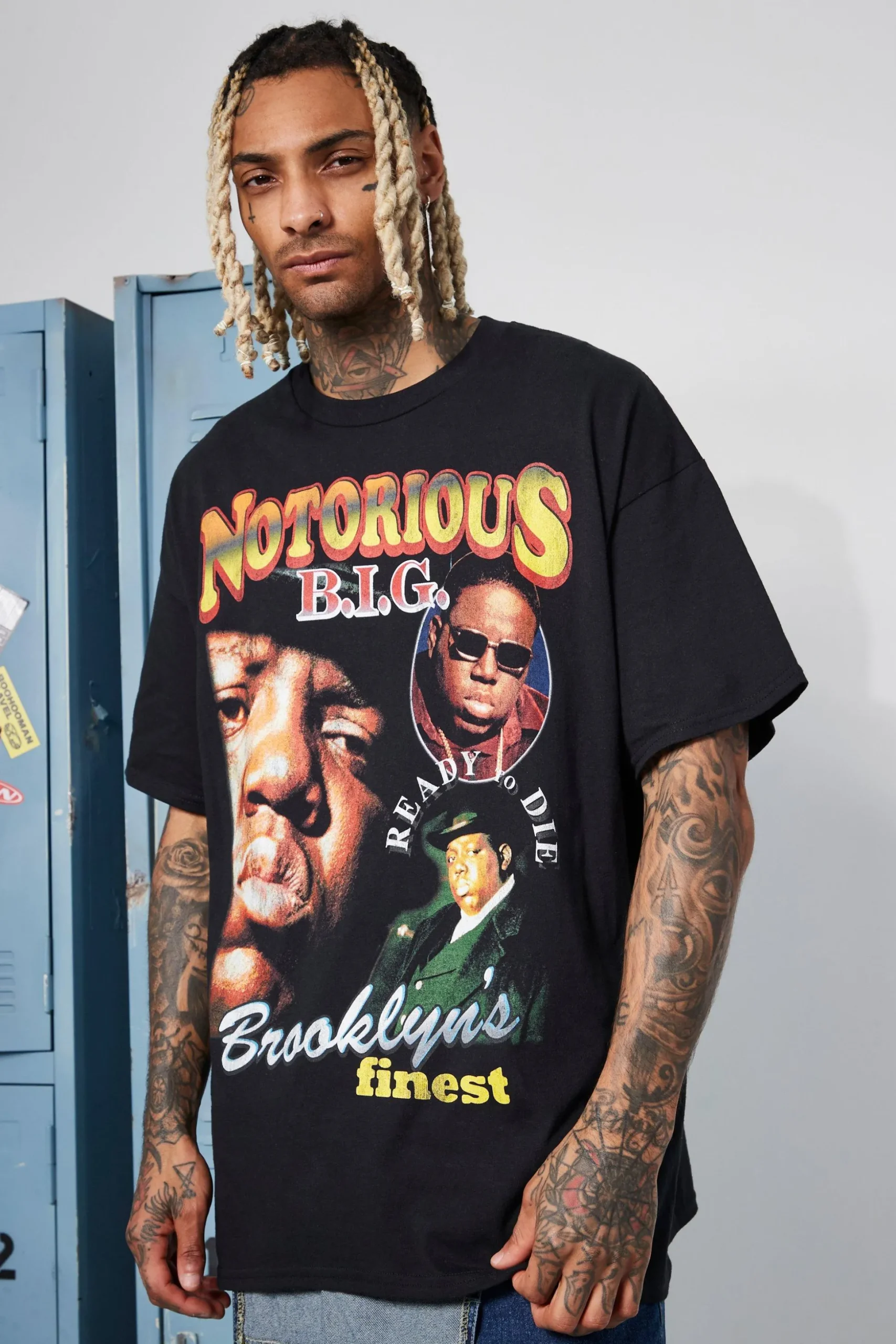 Oversized Vintage Biggie License T-shirt | BoohooMAN UK