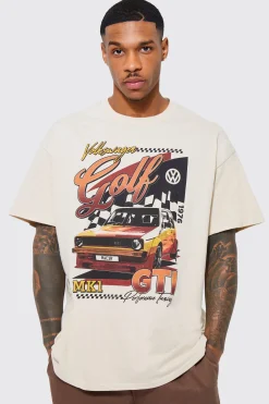 Oversized Volkswagen License T-shirt | BoohooMAN UK