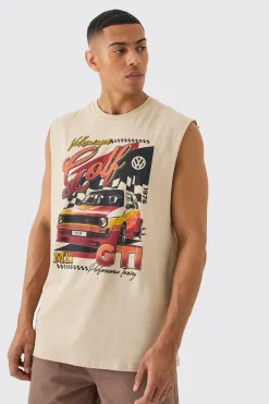 Oversized Volkswagon License Tank | BoohooMAN UK
