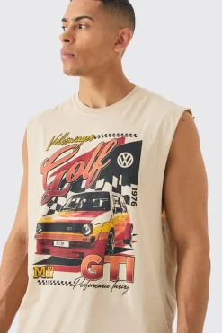 Oversized Volkswagon License Tank | BoohooMAN UK
