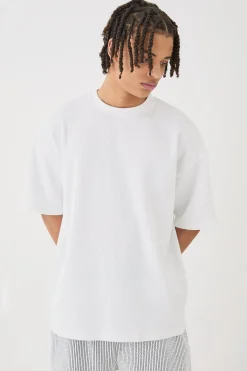 Oversized Waffle T-shirt | BoohooMAN UK