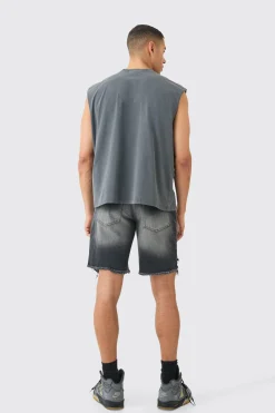 Oversized Wash Boxy Renaissance Worldwide Cherub Tank | BoohooMAN UK