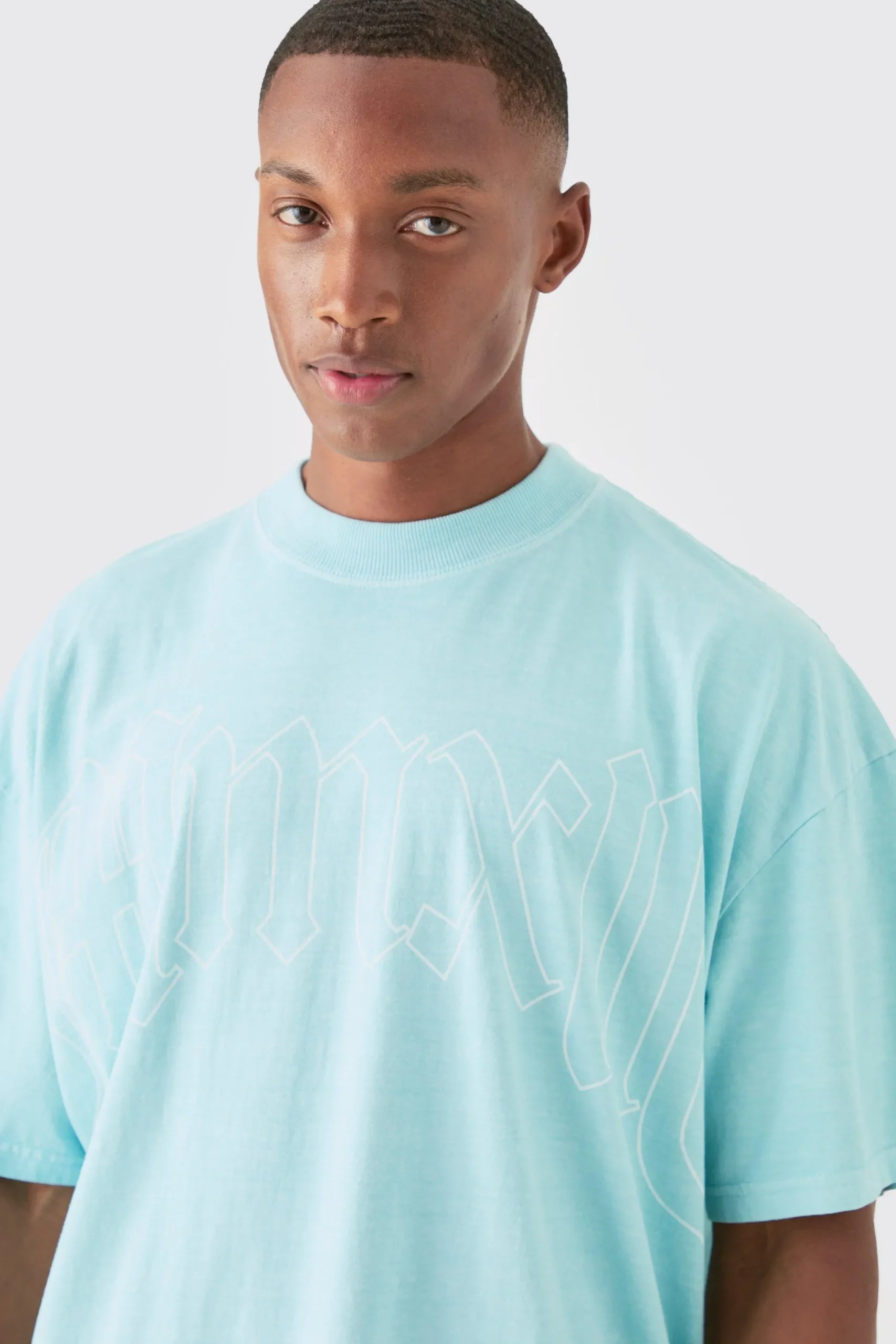 Oversized Wash Large Scale Skull Graphic T-shirt | BoohooMAN UK