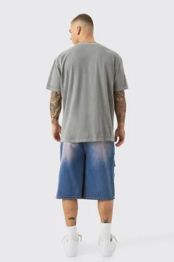 Oversized Wash Renaissance Ofcl Print T-shirt | BoohooMAN UK