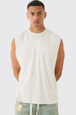 Oversized Washed Arizona Back Print Tank | BoohooMAN UK