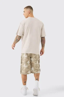 Oversized Washed Blurred Renaissance T-shirt | BoohooMAN UK