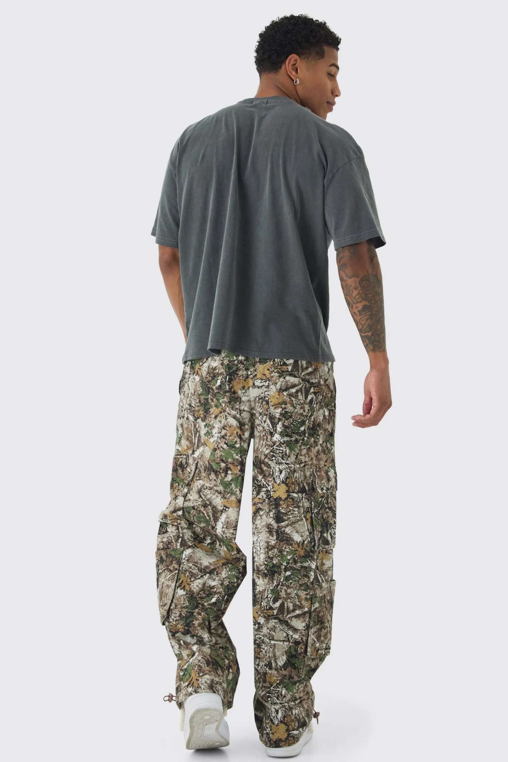 Oversized Washed Boxy Paris T-shirt | BoohooMAN UK