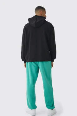 Oversized Washed Cross Print Tracksuit | BoohooMAN UK