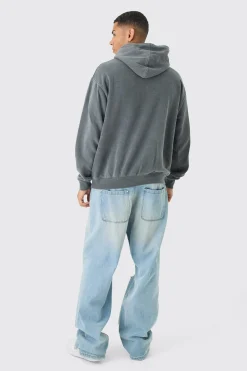 Oversized Washed Faubourg-Du-Roule Hoodie | BoohooMAN UK
