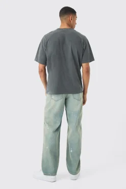 Oversized Washed Faubourg-Du-Roule T-shirt | BoohooMAN UK
