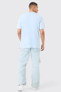 Oversized Washed Homme Mask Graphic T-shirt | BoohooMAN UK