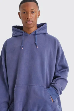 Oversized Washed Hoodie | BoohooMAN UK