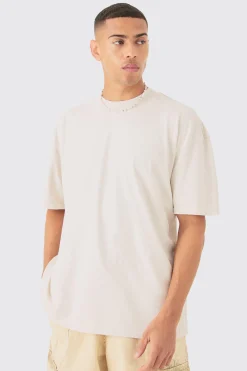 Oversized Washed Jewel Mask Back Print T-shirt | BoohooMAN UK