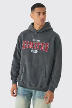 Oversized Washed Limited Edition Hoodie | BoohooMAN UK