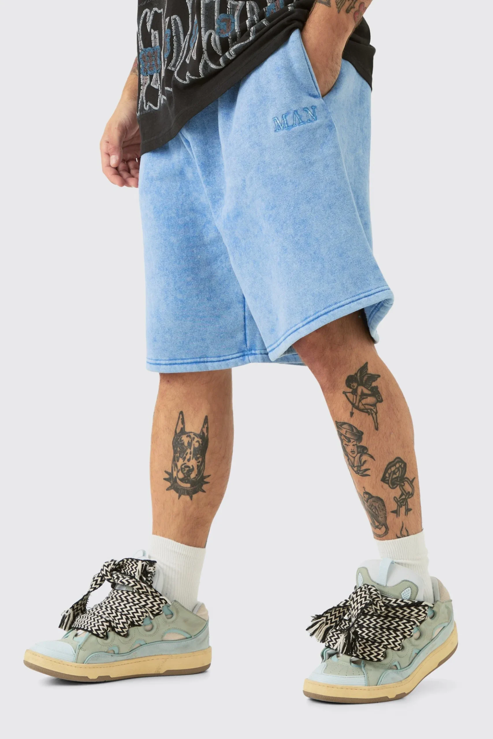 Oversized Washed Man Short | BoohooMAN UK