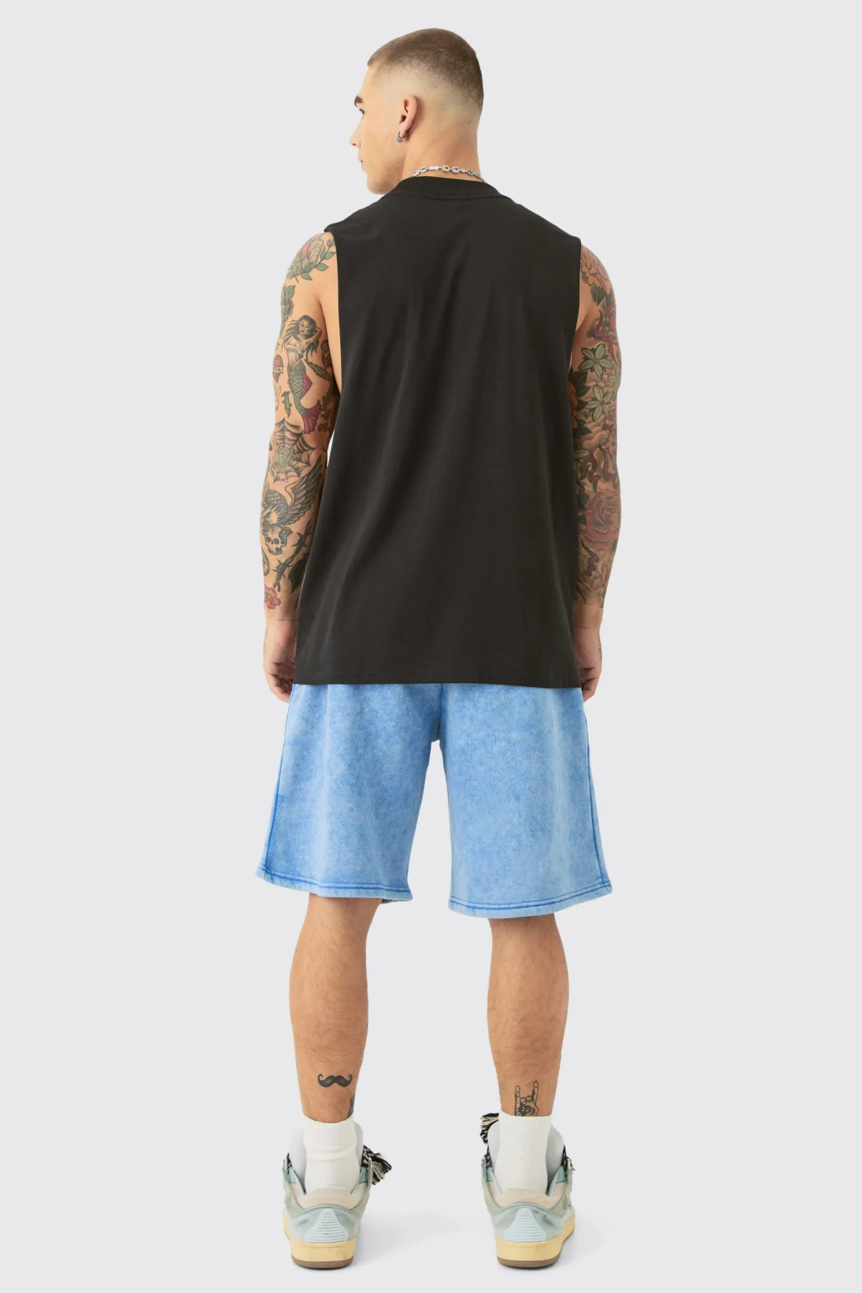 Oversized Washed Man Short | BoohooMAN UK