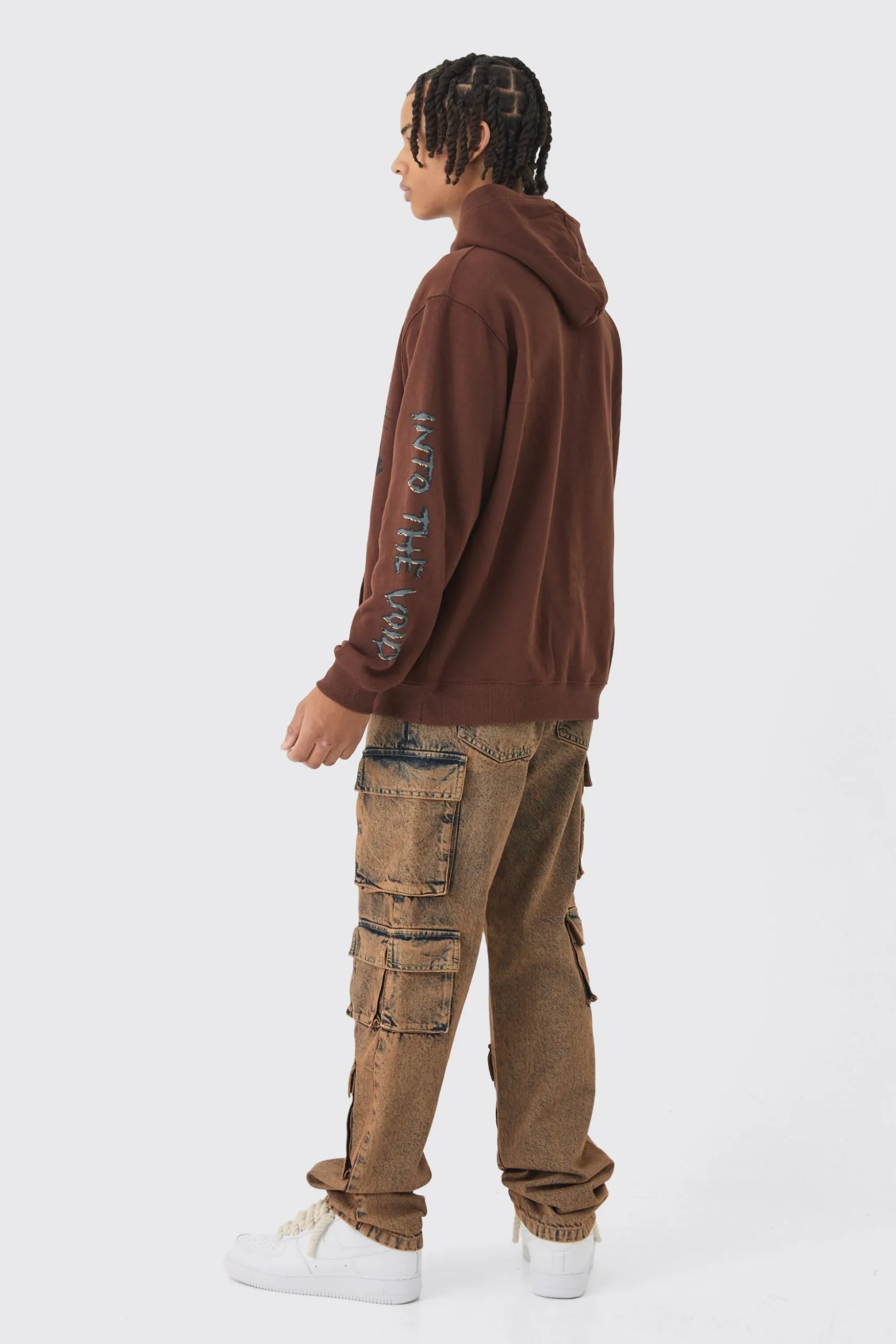 Oversized Washed Skull Graphic Hoodie | BoohooMAN UK