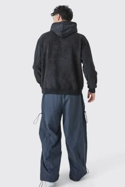 Oversized Washed Sopranos License Hoodie | BoohooMAN UK