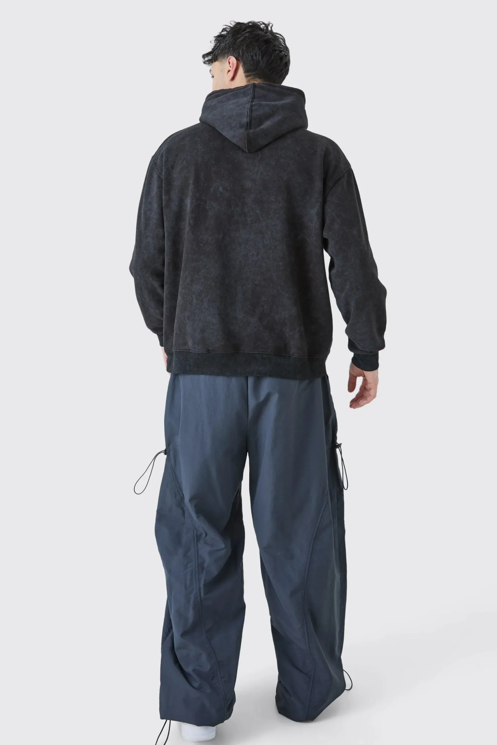 Oversized Washed Sopranos License Hoodie | BoohooMAN UK