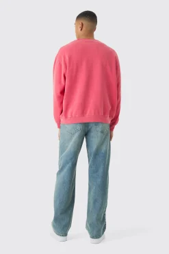 Oversized Washed Sweatshirt | BoohooMAN UK