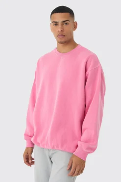 Oversized Washed Sweatshirt | BoohooMAN UK