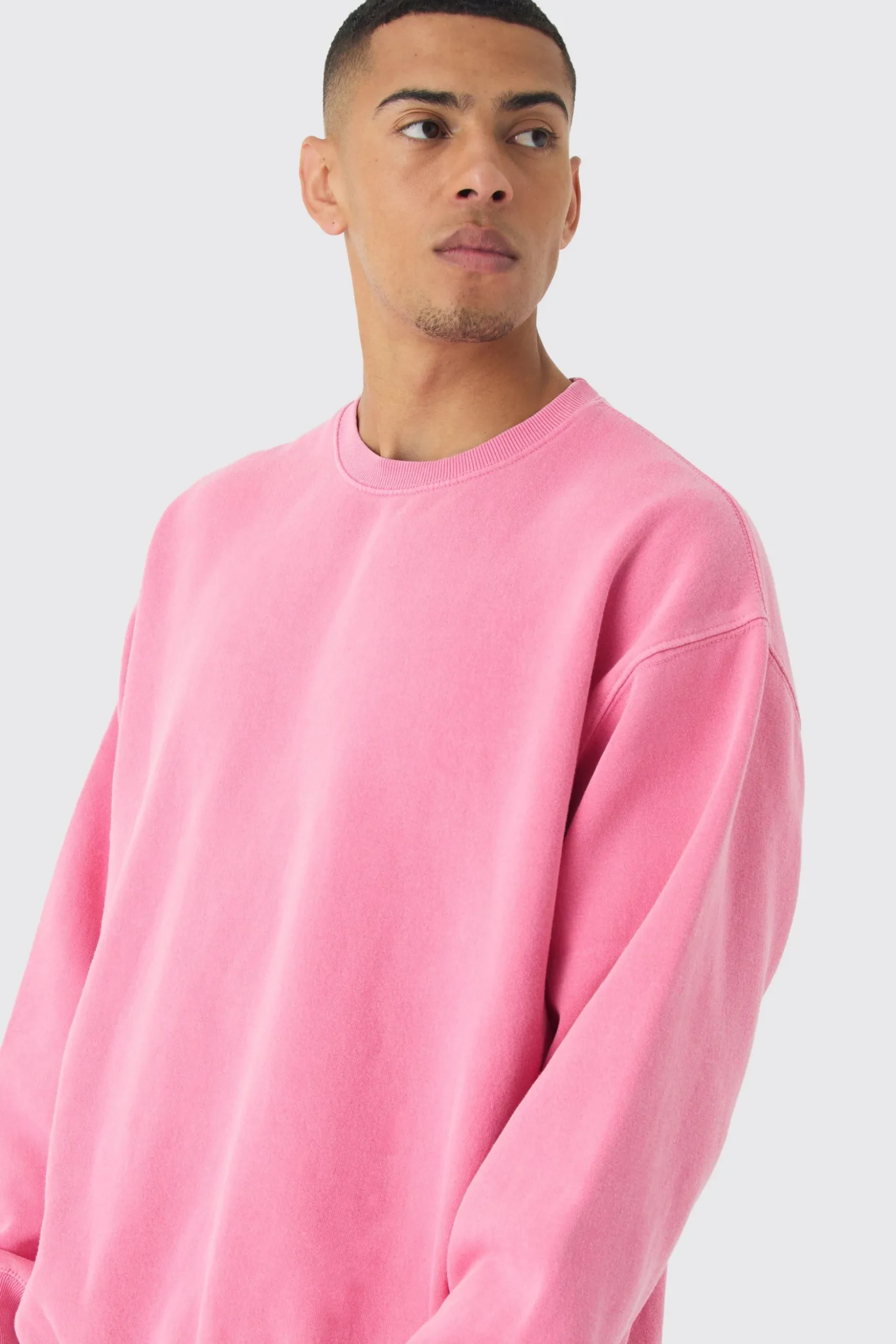 Oversized Washed Sweatshirt | BoohooMAN UK
